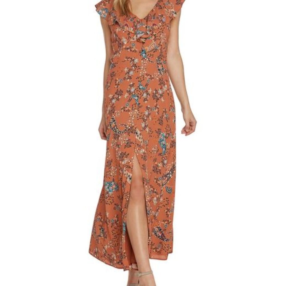 Willow & Clay Gemma Button Down Maxi Dress L NWT
